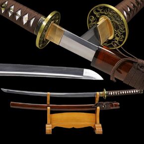 Kamaiwo-1045/1060 Handmade Hand Forged Authentic，Japanese Katana Authentic - Full Tang High Carbon Steel Makes a Memorable for Martial Arts Enthusiasts Collectors,Functional,Practical
