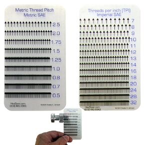 Clear Card Thread Checker™ for SAE and Common Thread Pitch - Inch & Metric
