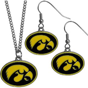 Siskiyou NCAA unisex-adult Dangle Earrings and Chain Necklace Set