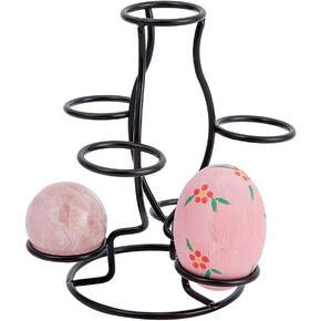 NBEADS Crystal Ball Holders, 7 Eggs Display Stand Black Iron Multi-Sphere Display Holder for Crystal Ball Sphere Globe Home Office Decor Ornament, 4.72x4.13x5.59 Inch