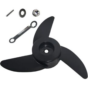 Propeller Motor Trolling Motor, Electric Thruster 3 Blades Electric Outboard,Electric Propeller,Universal Propeller Suitable For Replacing Drum Motor Pillars (3 Blades M4)