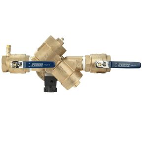 Febco LF825Y Series 1-1/2" Bronze Reduced Pressure Zone Backflow Preventer Assembly, Quarter Turn Shutoff, Y Pattern, Flood Sensor with SentryPlus Alert Technology for Relief Valve