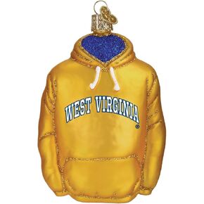 Old World Christmas West Virginia University Glass Blown Ornaments for Christmas Tree Pennant