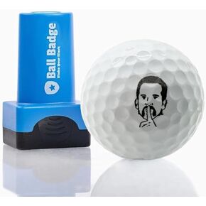 Ball Badge - Golf Ball Stamp, Self-Inking Golf Ball Stamper, Golf Ball Marker, Reusable Golf Ball Marking Tool to Identify Golf Balls, Reusable Ink Stamp for Golf Balls (Just Tap It in)