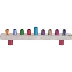 Majestic Giftware YE-HMU-1 Anodized Classic Chanukah Menorah, 12" x 7", Multicolor