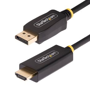 StarTech.com 6ft (2m) DisplayPort to HDMI Adapter Cable, 8K 60Hz, 4K 144Hz, HDR10, DP 1.4 to HDMI 2.1 Active Video Converter, DisplayPort Desktop to HDMI Monitor (133DISPLAYPORTHDMI21)