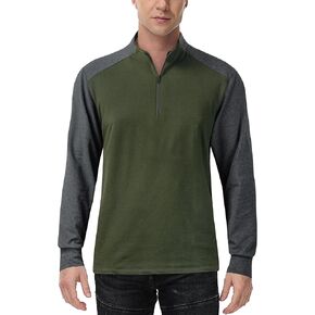 Men's Quarter Zip Pullover Lightweight Preformance Long Sleeve Sweatshirt