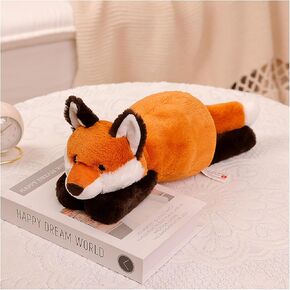 EJK Cute Fox Plush Toy, Fox Plush Animal Pillow, Fox Plush Pillow, Plush Doll, Birthday, Christmas, Children's Gift, Room Decoration (45CM=17.7IN)