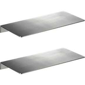Brushed Corner Shelves, Shower Shelf Shelf no Drilling Shower Basket Caddy Shower Organiser Storage Aluminum Silver 11.81inch