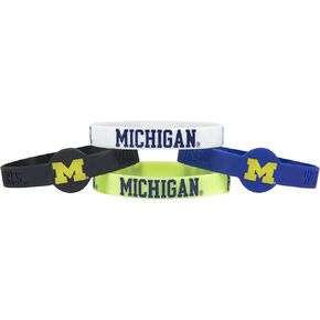 aminco NCAA unisex-adult Silicone Bracelet (4-Pack)