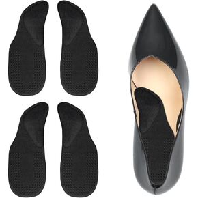 2 Pairs Arch Support Shoe Inserts,Applicable to Plantar Fasciitis Relief, Self-Adhesive Arch Pads Heel Cushion for Flats, Sole Pain, Adhesive Sole Cushion for Relieve Pain for Women & Men (Beige)