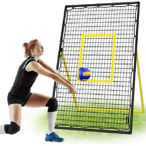 Adjustable Volleyball Rebounder Net 7x4 ft, Volleyball Net for Backyard with 5 Rebound Angles, Durable & Portable Volleyball Training Equipment for Improving Volleyball Skills