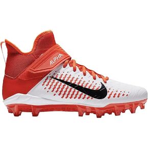 Nike Alpha Menace Pro 2 Mid BV3945-103 Orange-White-Black Men's Football Cleats 12.5 US