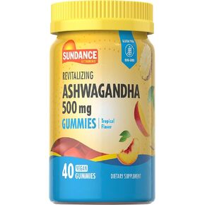 Sundance Ashwagandha Gummies | 500mg | 40 Vegan Gummies | Vegan, Non-GMO, and Gluten Free Supplement