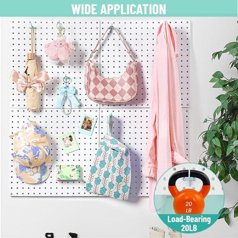 HUHOLE Pegboard Hooks 4 Inch 50PC, Blue Peg Board Hooks, Fit 1/4" or 1/8" Pegboard, Ideal Peg Board Organizer Accessories for Garage Tool Organization, Wall Storage (Blue, 4 Inch) in Saudi Arabia