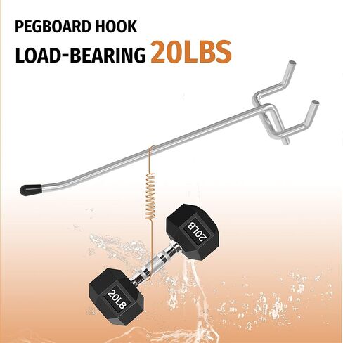 HUHOLE Pegboard Hooks 4 Inch 50PC, Blue Peg Board Hooks, Fit 1/4" or 1/8" Pegboard, Ideal Peg Board Organizer Accessories for Garage Tool Organization, Wall Storage (Blue, 4 Inch) in Saudi Arabia
