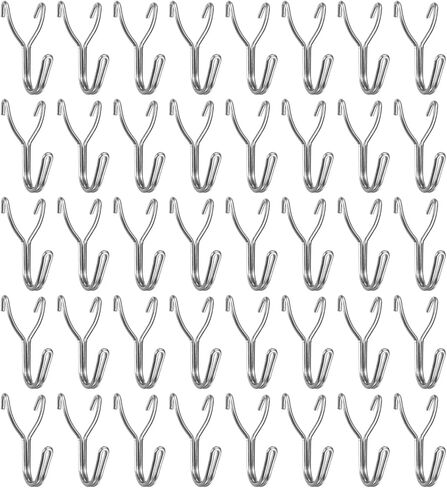 HARFINGTON 100 قطعة Pegboard J-Hook 1 بوصة من الفولاذ المقاوم للصدأ J Style Peg Board عرض خطاف تثبيت على الحائط أدوات تنظيم للتعليق وتنظيم المجوهرات والقلائد والمفاتيح والإكسسوارات اليدوية in Saudi Arabia