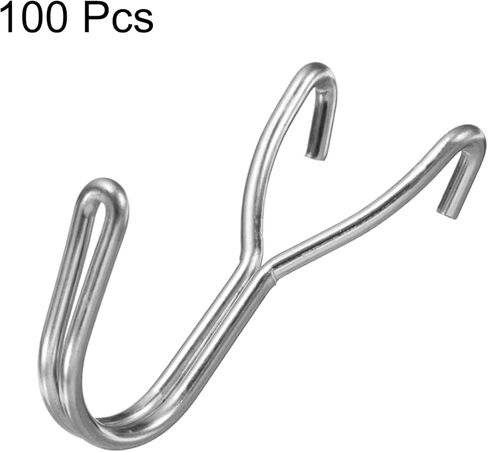 HARFINGTON 100 قطعة Pegboard J-Hook 1 بوصة من الفولاذ المقاوم للصدأ J Style Peg Board عرض خطاف تثبيت على الحائط أدوات تنظيم للتعليق وتنظيم المجوهرات والقلائد والمفاتيح والإكسسوارات اليدوية in Saudi Arabia