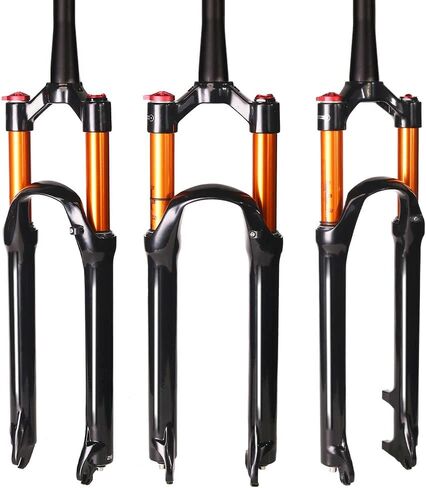 BUCKLOS 26/27.5/29 inch MTB Air Suspension Fork Travel 120mm, 1-1/8" Straight/Tapered Tube QR 9mm Manual Lockout XC AM Ultralight Mountain Bike Front Forks in Saudi Arabia