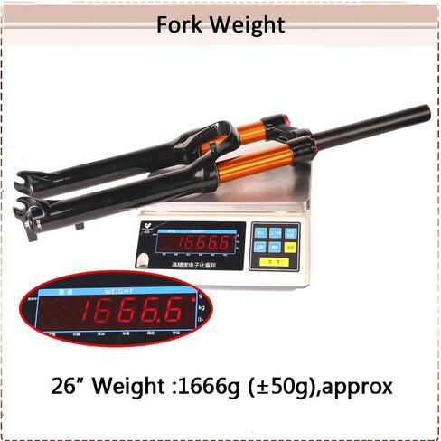 BUCKLOS 26/27.5/29 inch MTB Air Suspension Fork Travel 120mm, 1-1/8" Straight/Tapered Tube QR 9mm Manual Lockout XC AM Ultralight Mountain Bike Front Forks in Saudi Arabia