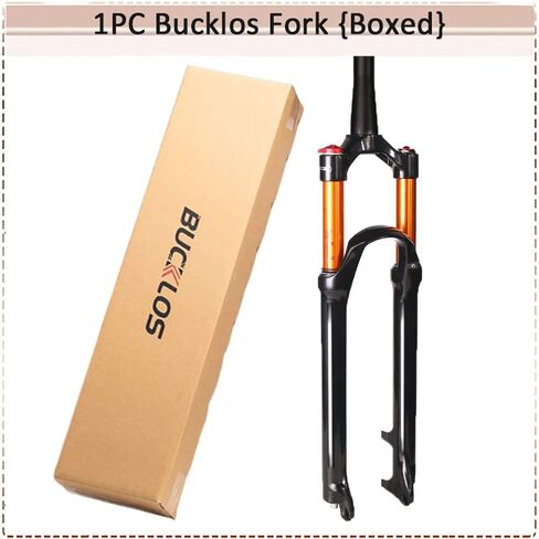 BUCKLOS 26/27.5/29 inch MTB Air Suspension Fork Travel 120mm, 1-1/8" Straight/Tapered Tube QR 9mm Manual Lockout XC AM Ultralight Mountain Bike Front Forks in Saudi Arabia