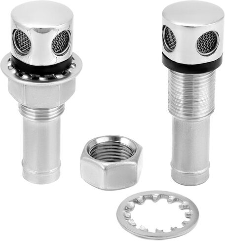 فتحة تهوية لخزان الوقود عالي التحمل من QWORK - تناسب 5/8 بوصة (16 مم) خرطوم معرف، 316 من الفولاذ المقاوم للصدأ من الدرجة البحرية مع أقصى مقاومة للتآكل - مناسبة للسفن واليخوت وكبائن السكك الحديدية عالية السرعة، عبوتان in Kuwait