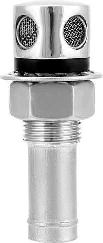 فتحة تهوية لخزان الوقود عالي التحمل من QWORK - تناسب 5/8 بوصة (16 مم) خرطوم معرف، 316 من الفولاذ المقاوم للصدأ من الدرجة البحرية مع أقصى مقاومة للتآكل - مناسبة للسفن واليخوت وكبائن السكك الحديدية عالية السرعة، عبوتان in Kuwait