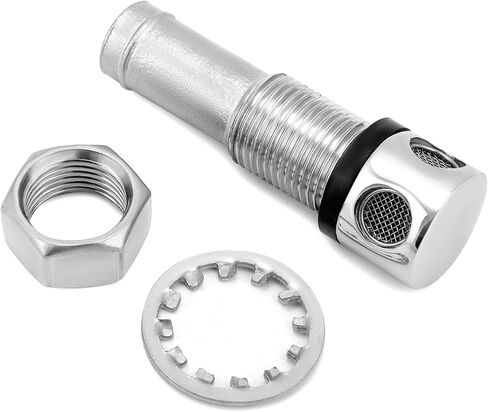 فتحة تهوية لخزان الوقود عالي التحمل من QWORK - تناسب 5/8 بوصة (16 مم) خرطوم معرف، 316 من الفولاذ المقاوم للصدأ من الدرجة البحرية مع أقصى مقاومة للتآكل - مناسبة للسفن واليخوت وكبائن السكك الحديدية عالية السرعة، عبوتان in Kuwait