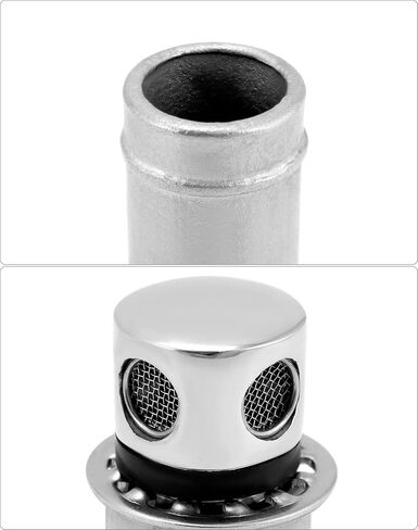 فتحة تهوية لخزان الوقود عالي التحمل من QWORK - تناسب 5/8 بوصة (16 مم) خرطوم معرف، 316 من الفولاذ المقاوم للصدأ من الدرجة البحرية مع أقصى مقاومة للتآكل - مناسبة للسفن واليخوت وكبائن السكك الحديدية عالية السرعة، عبوتان in Kuwait