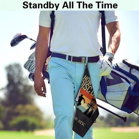 How to Play Disc Golf Printed Microfiber Disc Golf Towel with Clip, Great Disc Golf Gifts for Grandpa Disc Golf Lover Dad, Father's Day Birthday, Disc Golf Accessories for Men Women Husband in Saudi Arabia