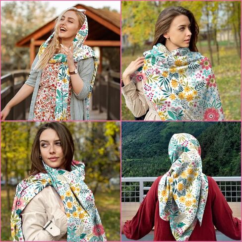 Scarves Scarf Silk Feeling Long Satin Scarf Lightweight Shawls Fashion Aesthetic Decoration for Women Girls in Kuwait