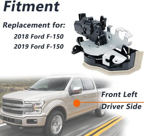 Rear Passenger Door Lock Actuator Compatible for 2018 2019 Ford F150 Cab Pickup Power Lock CK2Z-1526412-J in Saudi Arabia