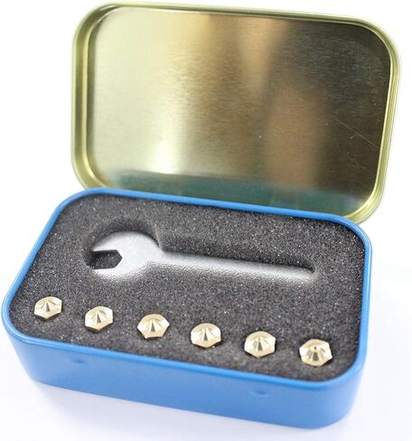 مجموعة فوهات نحاسية أصلية E3D V6 Fun Pack 1.75 مم، M6 مترابطة، ترقية للطباعة ثلاثية الأبعاد. الأحجام المتضمنة - 0.25 مم، 0.3 مم، 0.35 مم، 0.5 مم، 0.6 مم، 0.8 مم، 0.5 مم، 0.6 مم، 0.8 مم. in Kuwait