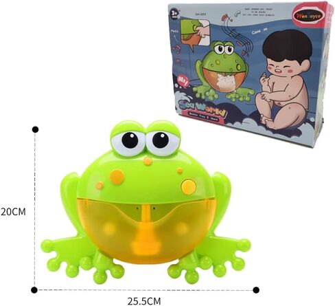 Frog Bubble Maker for Bath, Foam Blower Bubbling Making Machine, Nursery Rhyme Musical Bathtub Toy for Baby Kids Happy Tub Time in Saudi Arabia