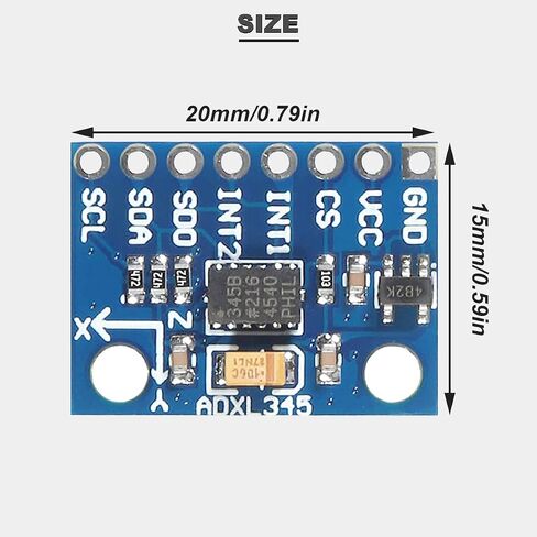 GY-291 ADXL345 Digital 3 Axis Acceleration of Gravity Tilt Module IIC/SPI Transmission Mini Low Power Consumption with Dupont Cable pinheader for Arduino in Saudi Arabia