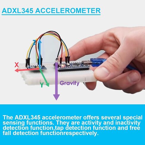 GY-291 ADXL345 Digital 3 Axis Acceleration of Gravity Tilt Module IIC/SPI Transmission Mini Low Power Consumption with Dupont Cable pinheader for Arduino in Saudi Arabia
