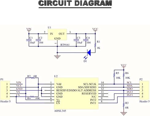 GY-291 ADXL345 Digital 3 Axis Acceleration of Gravity Tilt Module IIC/SPI Transmission Mini Low Power Consumption with Dupont Cable pinheader for Arduino in Saudi Arabia