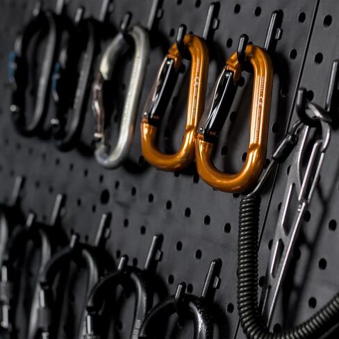HARFINGTON 16pcs Pegboard J Hooks 1/4" J Style Pegboard Hook Accessories Assortment for Hanging Storage Jewelry Key, Black in Saudi Arabia