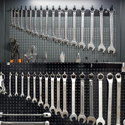 HARFINGTON 16pcs Pegboard J Hooks 1/4" J Style Pegboard Hook Accessories Assortment for Hanging Storage Jewelry Key, Black in Saudi Arabia