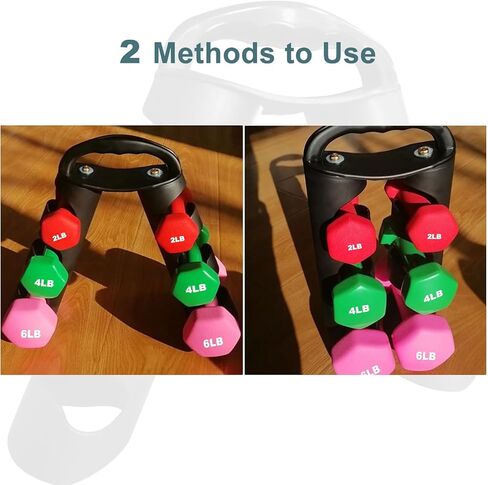 حامل دمبل لصالة الألعاب الرياضية المنزلية: حامل دمبل قابل للطي لتخزين الدمبل للنساء 2 رطل 4 رطل 6 رطل منظم دمبل صغير in Kuwait