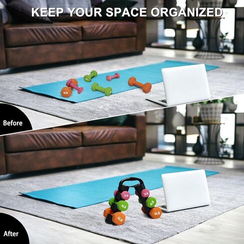 حامل دمبل لصالة الألعاب الرياضية المنزلية: حامل دمبل قابل للطي لتخزين الدمبل للنساء 2 رطل 4 رطل 6 رطل منظم دمبل صغير in Kuwait