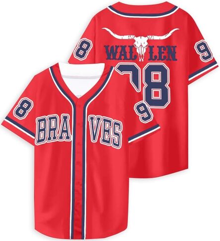 98 Baseball Shirt Women Cow Skull Graphic Fan Tshirt V Neck Country Vintage Jersey Button Down Short Sleeve Tops in Saudi Arabia