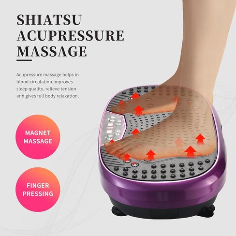 EILISON Fitpro Vibration Plate Exercise Machine - Whole Body Workout Vibration Fitness Platform w/Loop Bands - Lymphatic Drainage Machine for Shaping,Toning, Wellness, Recovery(Fitpro Purple) in Saudi Arabia