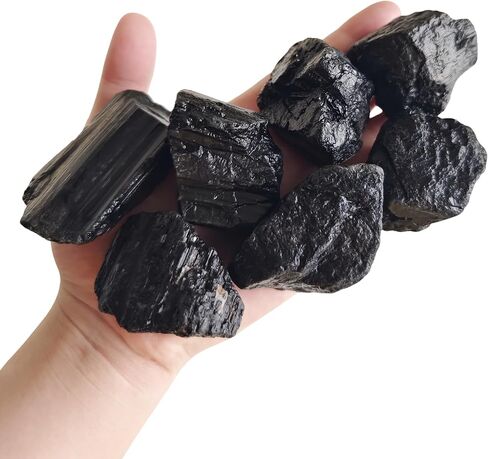 0.5 lb Black Tourmaline Bulk Raw Crystals and Healing Stones for Tumbling, Wire Wrapping, Wicca Reiki,Meditation in Saudi Arabia