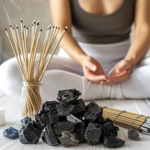 0.5 lb Black Tourmaline Bulk Raw Crystals and Healing Stones for Tumbling, Wire Wrapping, Wicca Reiki,Meditation in Saudi Arabia