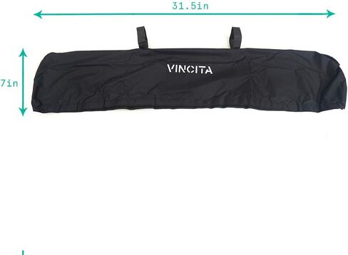 غطاء مقود الدراجة الجبلية Vincita متين مقاوم للماء مقاس XL مع خطاف وحلقة وحزام قابل للتعديل وغطاء دراجة على الطريق وإكسسوارات ركوب الدراجات (مقاوم للماء/أسود) in Kuwait