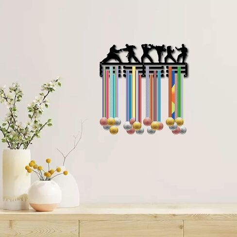 CREATCABIN Medal Holder Always Earned Never Given Sport Display Hanger Rack Frame Sports Awards Lanyard Holder Rack Sturdy Wall Mounted Athletes Table Tennis Players Gymnastics Over 60 Medals in Saudi Arabia
