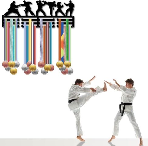 CREATCABIN Medal Holder Always Earned Never Given Sport Display Hanger Rack Frame Sports Awards Lanyard Holder Rack Sturdy Wall Mounted Athletes Table Tennis Players Gymnastics Over 60 Medals in Saudi Arabia