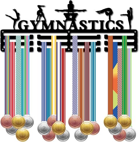 CREATCABIN Metal Medal Hanger Display Mountain Medal Holder Rack Black Iron Sport Hanging Athlete Awards Wall Mounted Stand over 60 Medals for Rock Climbing Competition 15.7x5.9Inch-Challenge Accepted in Saudi Arabia