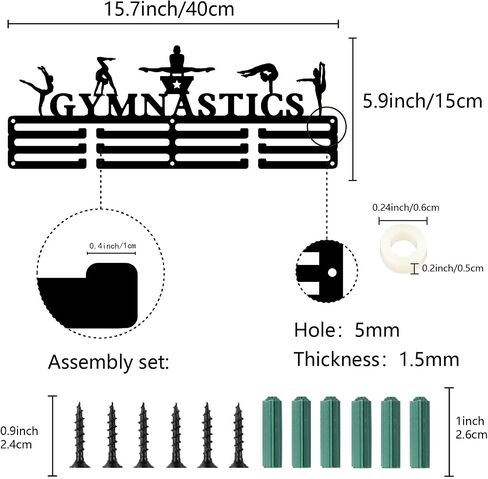 CREATCABIN Metal Medal Hanger Display Mountain Medal Holder Rack Black Iron Sport Hanging Athlete Awards Wall Mounted Stand over 60 Medals for Rock Climbing Competition 15.7x5.9Inch-Challenge Accepted in Saudi Arabia